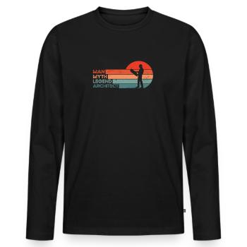 Construction Manager Architecture Student Architect - Men's Premium Organic Long Sleeve Shirt - black - Front - Nico (187cm)