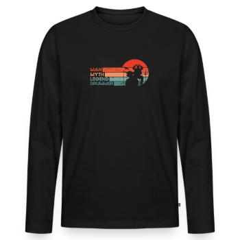 Drummer Percussionist & Drummer - Men's Premium Organic Long Sleeve Shirt - black - Front - Nico (187cm)