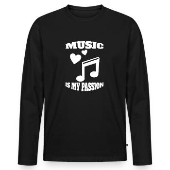 Music Music Musicians Music Teacher Saying Making Music - Men's Premium Organic Long Sleeve Shirt - black - Front - Nico (187cm)