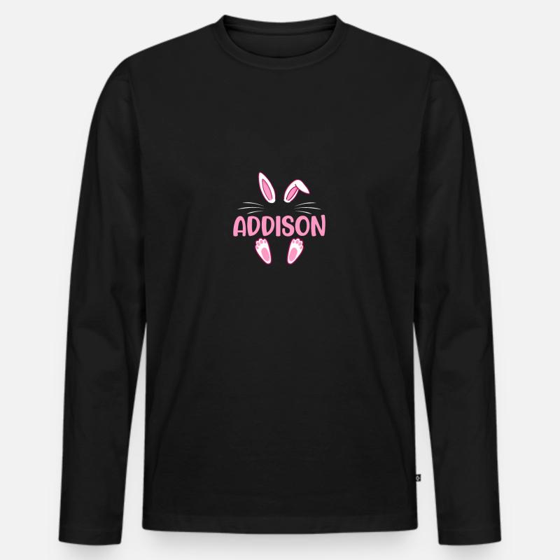 ADDISON Easter - Männer Premium Bio Langarmshirt - Schwarz