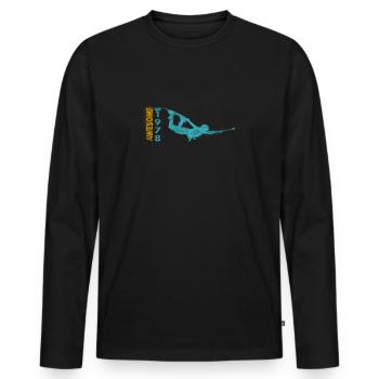 Génial depuis 1978. Wakeboard Lifestyle - T-shirt manches longues Premium bio Homme - noir - Devant - Nico (187cm)