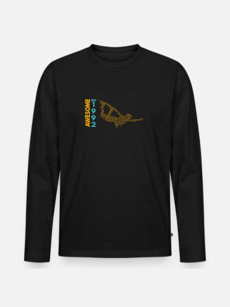 Awesome since 1992. Wakeboard Lifestyle - Men's Premium Organic Long Sleeve Shirt - black