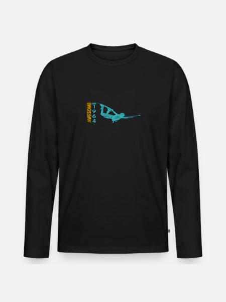Awesome since 1964. Wakeboard Lifestyle - Men's Premium Organic Long Sleeve Shirt - black