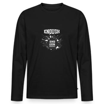 Enough End Gun Violence - Waffen Im Kreis - Men's Premium Organic Long Sleeve Shirt - black - Front - Nico (187cm)
