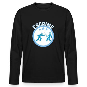 Fencing match - Men's Premium Organic Long Sleeve Shirt - black - Front - Nico (187cm)