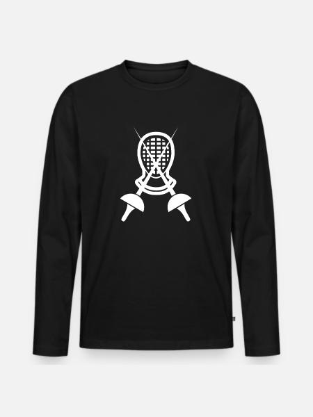 Säbelfechten - Ideal für einen Fechtfan - Männer Premium Bio Langarmshirt - Schwarz