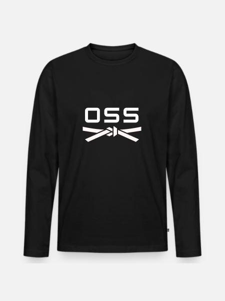 bones - judo gift idea - Men's Premium Organic Long Sleeve Shirt - black
