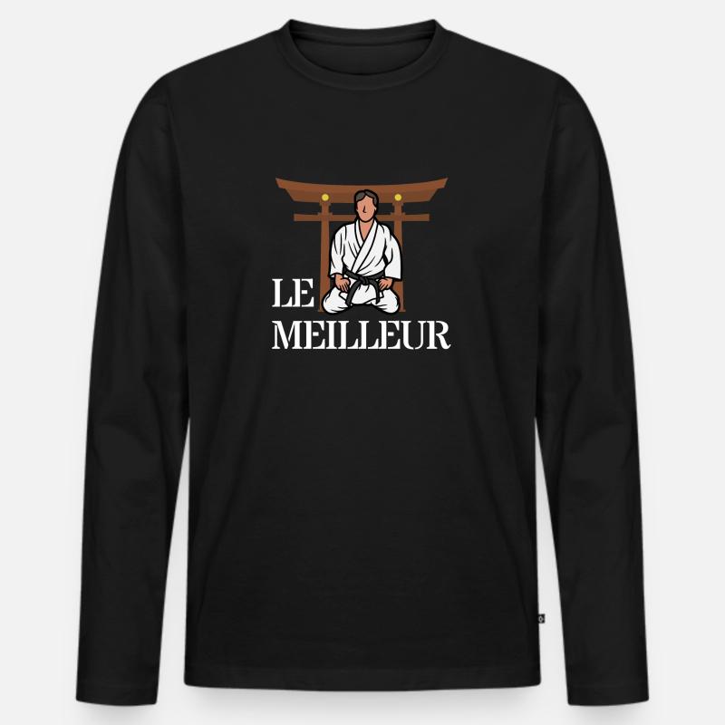 Die Meileur - Karate Geschenkidee - Männer Premium Bio Langarmshirt - Schwarz