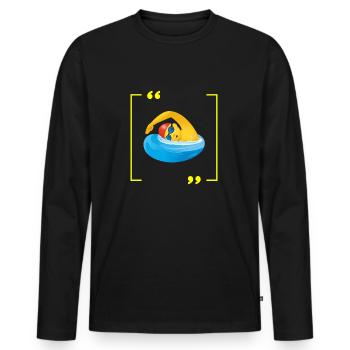 Comedy Schwimmen - Männer Premium Bio Langarmshirt - Schwarz - Vorne - Nico (187cm)