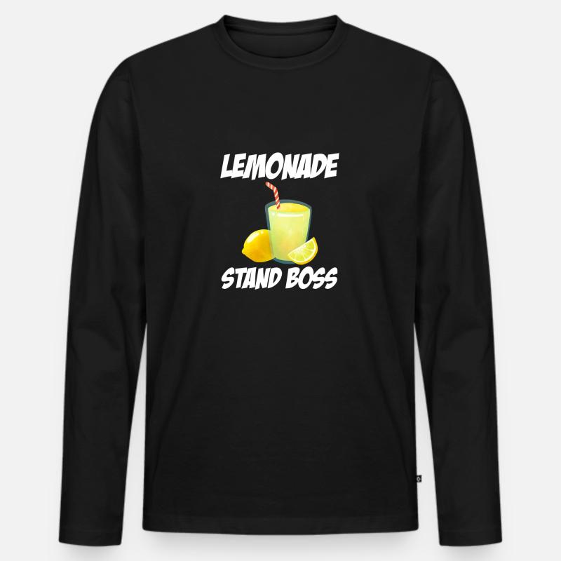 Limonadenstand Boss - Männer Premium Bio Langarmshirt - Schwarz