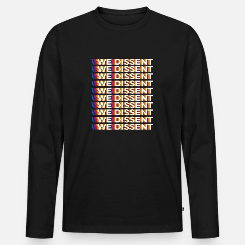 Wir widersprechen - Männer Premium Bio Langarmshirt - Schwarz