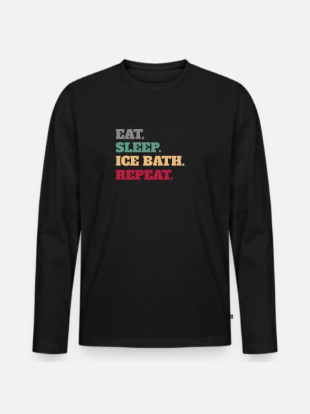 Ice bath - Men's Premium Organic Long Sleeve Shirt - black
