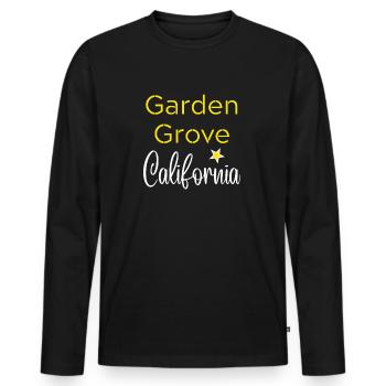 Garden Grove California - T-shirt manches longues Premium bio Homme - noir - Devant - Nico (187cm)