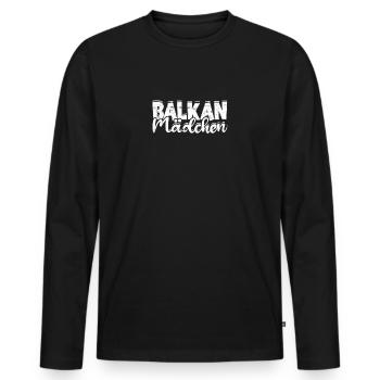 Balkans Yugo - Yougoslavie - Dicton - Balkans - T-shirt manches longues Premium bio Homme - noir - Devant - Nico (187cm)