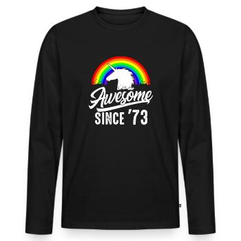 Großartig seit 1973 Frauen Geschenk 50. Geburtstag - Männer Premium Bio Langarmshirt - Schwarz - Vorne - Nico (187cm)