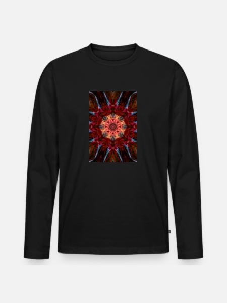 Red Kaleidoscope - T-shirt manches longues Premium bio Homme - noir