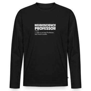 Neuroscience Professor - Men's Premium Organic Long Sleeve Shirt - black - Front - Nico (187cm)