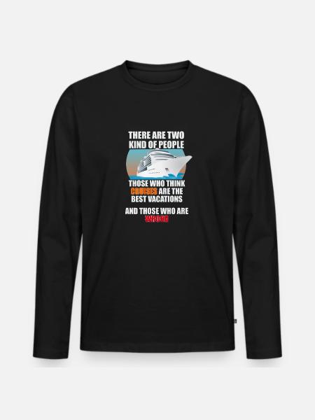 Fun Cruise Travel Design - Men's Premium Organic Long Sleeve Shirt - black