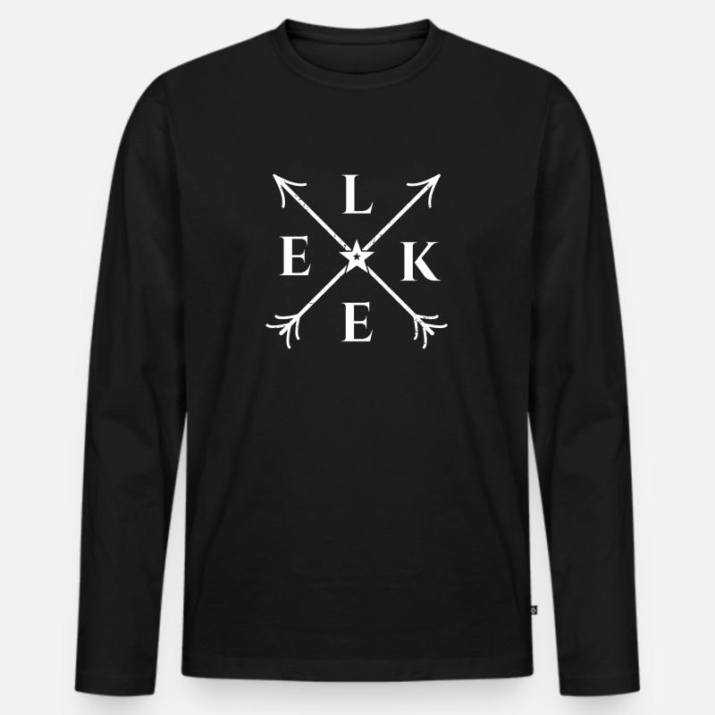 Elke X- Form Motiv Elke Geschenk - Männer Premium Bio Langarmshirt - Schwarz