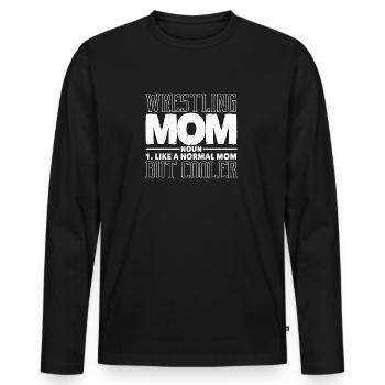 Drôle Fête des Mères Lutte Maman Lutte Maman - T-shirt manches longues Premium bio Homme - noir - Devant - Nico (187cm)