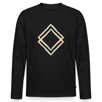 Geo Loop - Men's Premium Organic Long Sleeve Shirt - black - Front - Nico (187cm)