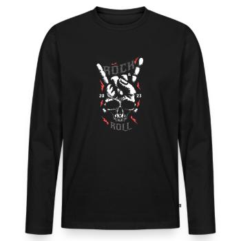 Rock 'n' Roll 2023 - Men's Premium Organic Long Sleeve Shirt - black - Front - Nico (187cm)