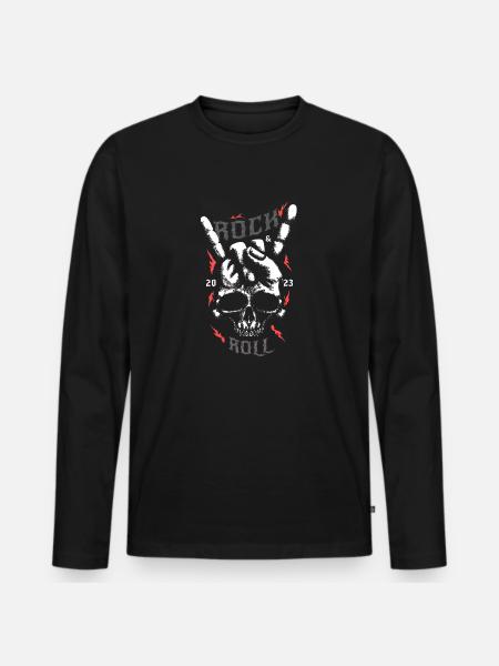 Rock 'n' Roll 2023 - Men's Premium Organic Long Sleeve Shirt - black