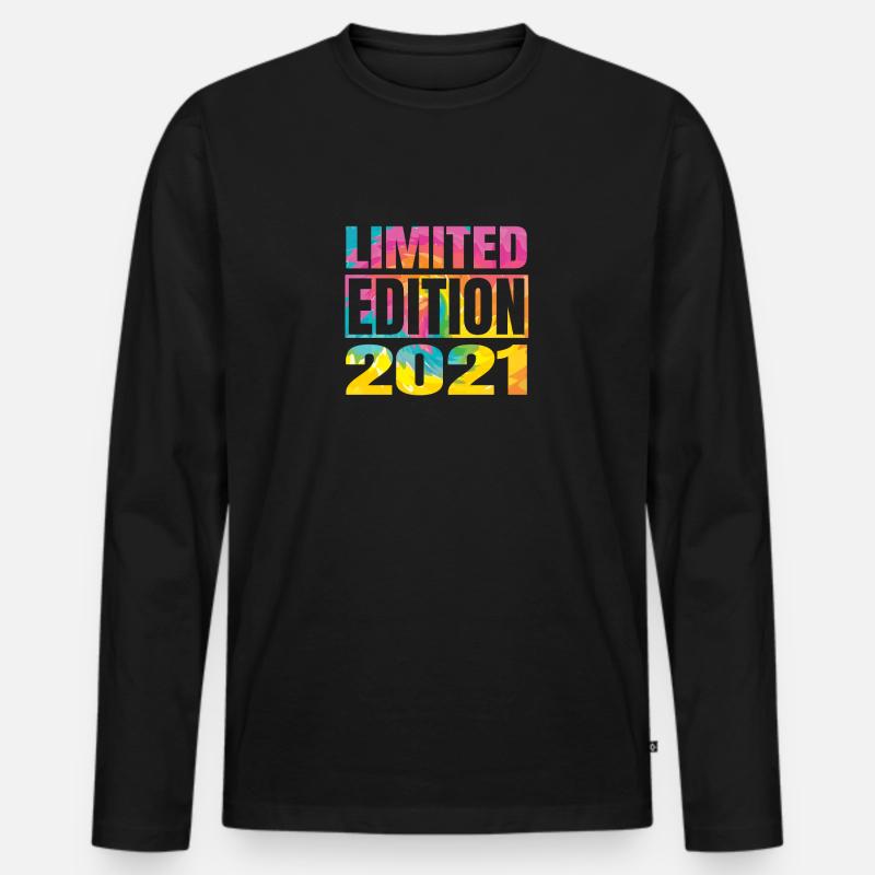 Limited Edition 2021 Graffiti - Männer Premium Bio Langarmshirt - Schwarz