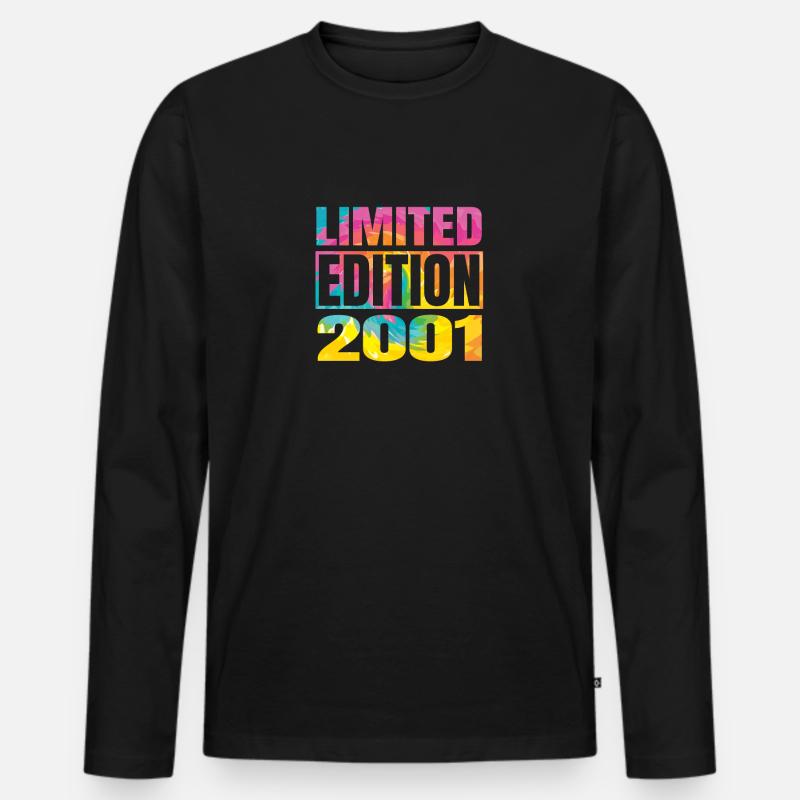 Limited Edition 2001 Graffiti - Männer Premium Bio Langarmshirt - Schwarz