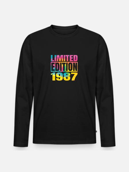 Édition limitée 1987 Graffiti - T-shirt manches longues Premium bio Homme - noir