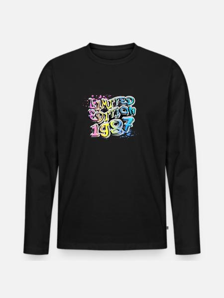 Édition limitée 1987 Graffiti - T-shirt manches longues Premium bio Homme - noir