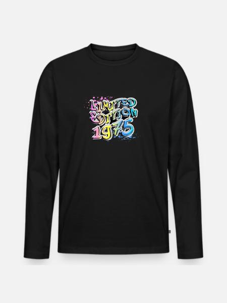 Édition limitée 1975 Graffiti - T-shirt manches longues Premium bio Homme - noir