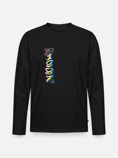 Édition limitée 1987 Graffiti - T-shirt manches longues Premium bio Homme - noir