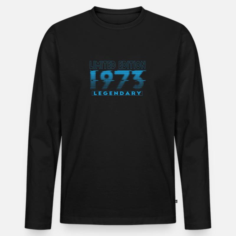Limited Edition 1973 Graffiti - Männer Premium Bio Langarmshirt - Schwarz