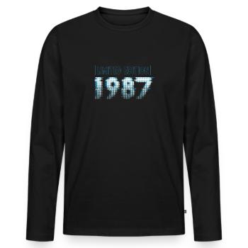 Édition limitée 1987 Graffiti - T-shirt manches longues Premium bio Homme - noir - Devant - Nico (187cm)