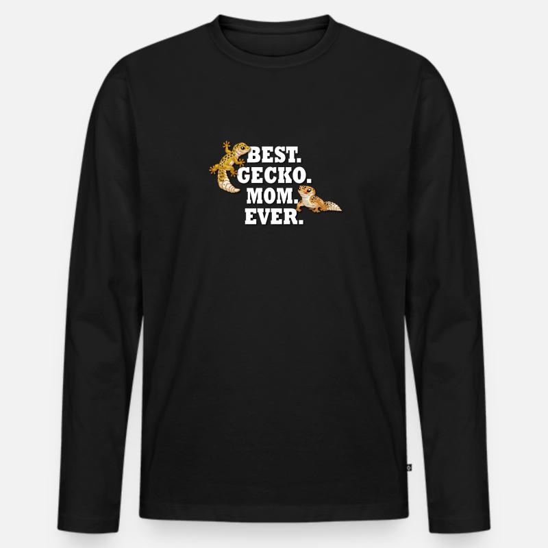 Leopardgecko - Männer Premium Bio Langarmshirt - Schwarz