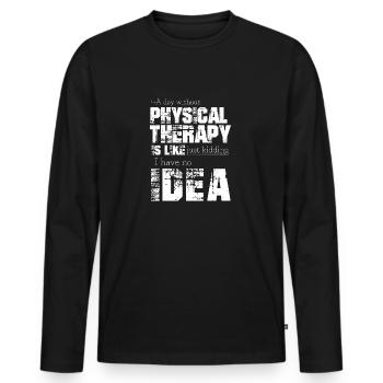 Physiotherapie - Männer Premium Bio Langarmshirt - Schwarz - Vorne - Nico (187cm)