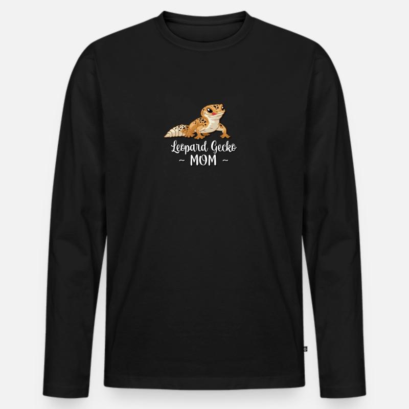 Leopardgecko - Männer Premium Bio Langarmshirt - Schwarz