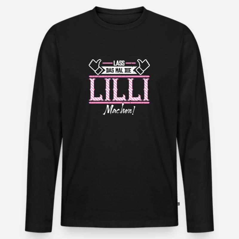 Lilli Geschenkidee Geschenk Geburtstag - Männer Premium Bio Langarmshirt - Schwarz