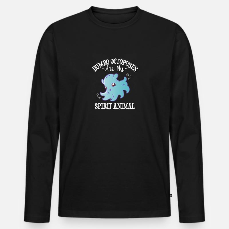 Dumbo Oktopus - Männer Premium Bio Langarmshirt - Schwarz