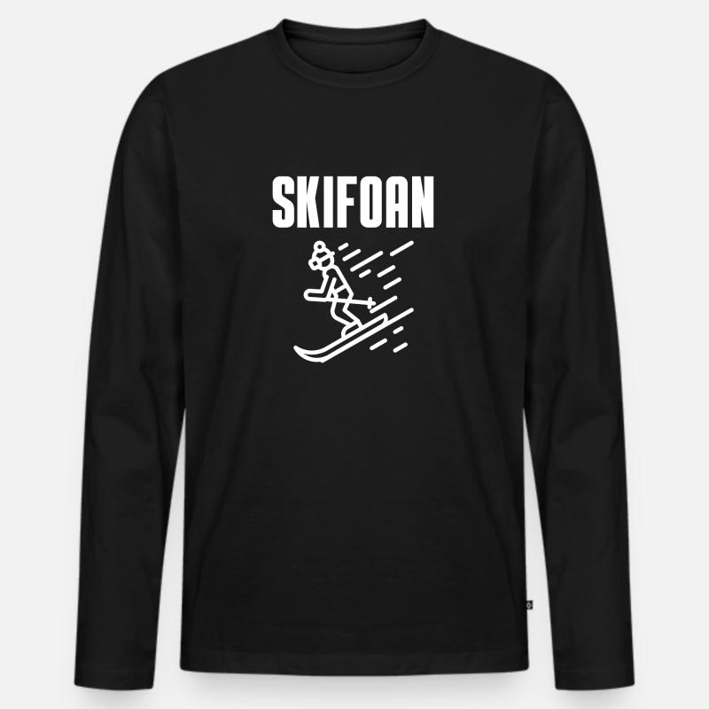 Skifoan - Männer Premium Bio Langarmshirt - Schwarz