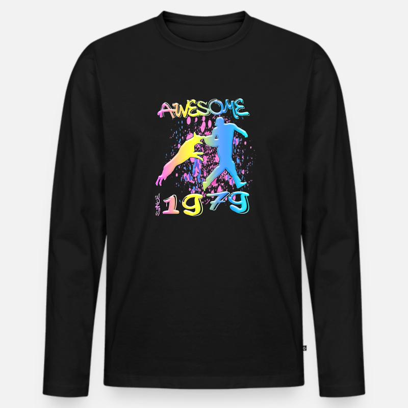 Awesome since 1979. Agility, Hundetraining - Men's Premium Organic Long Sleeve Shirt - black
