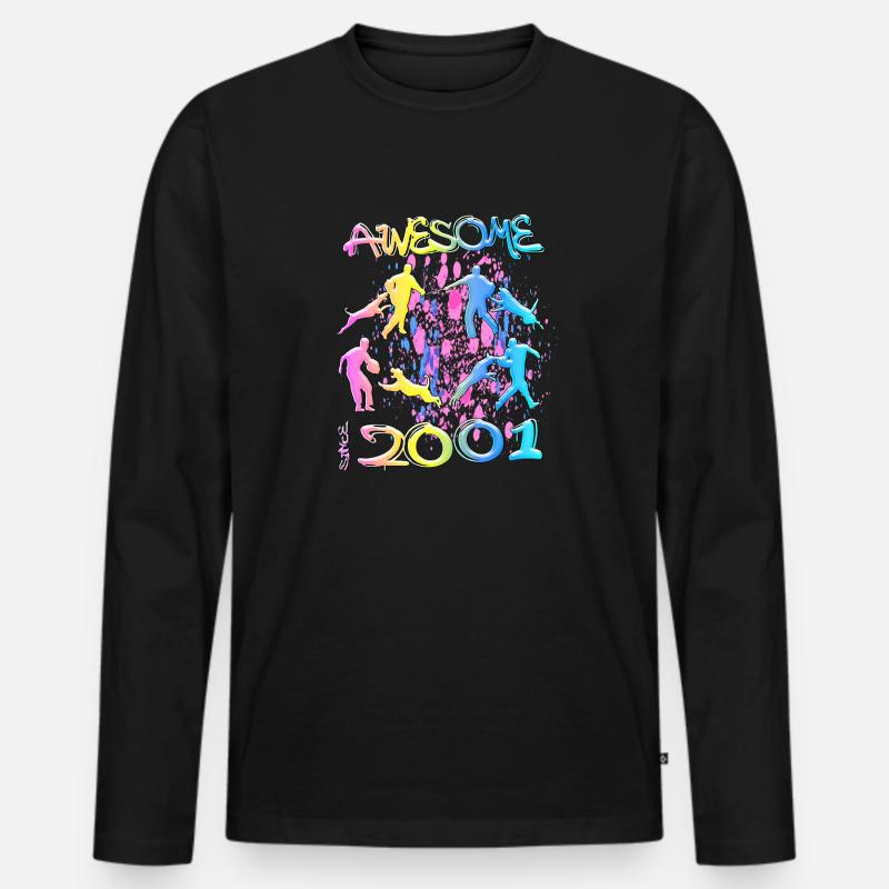 Awesome since 2001. Agility, Hundetraining - Männer Premium Bio Langarmshirt - Schwarz