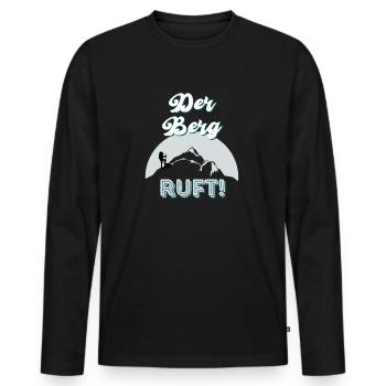 Lustiger Spruch für Wanderer Hiker Bergsteiger - Männer Premium Bio Langarmshirt - Schwarz - Vorne - Nico (187cm)