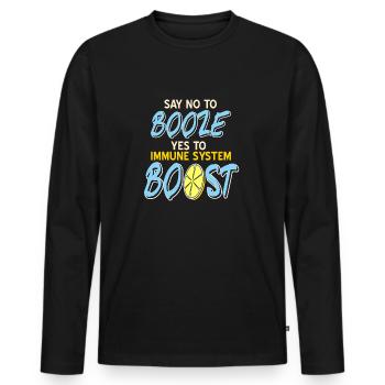 Say No To Booze Yes To Immune System Boost Immune - T-shirt manches longues Premium bio Homme - noir - Devant - Nico (187cm)
