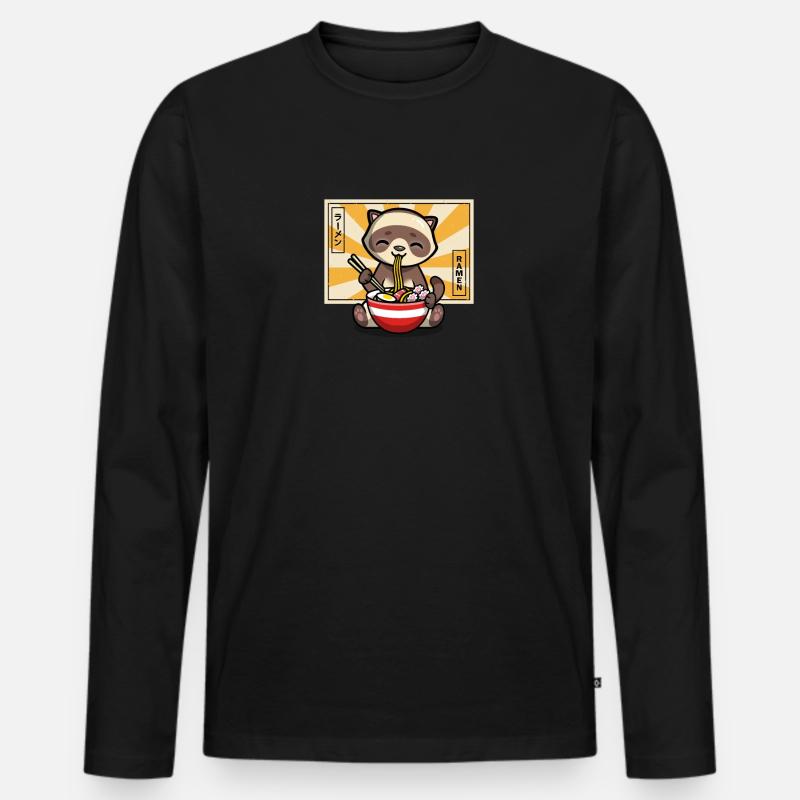 Frettchen - Männer Premium Bio Langarmshirt - Schwarz