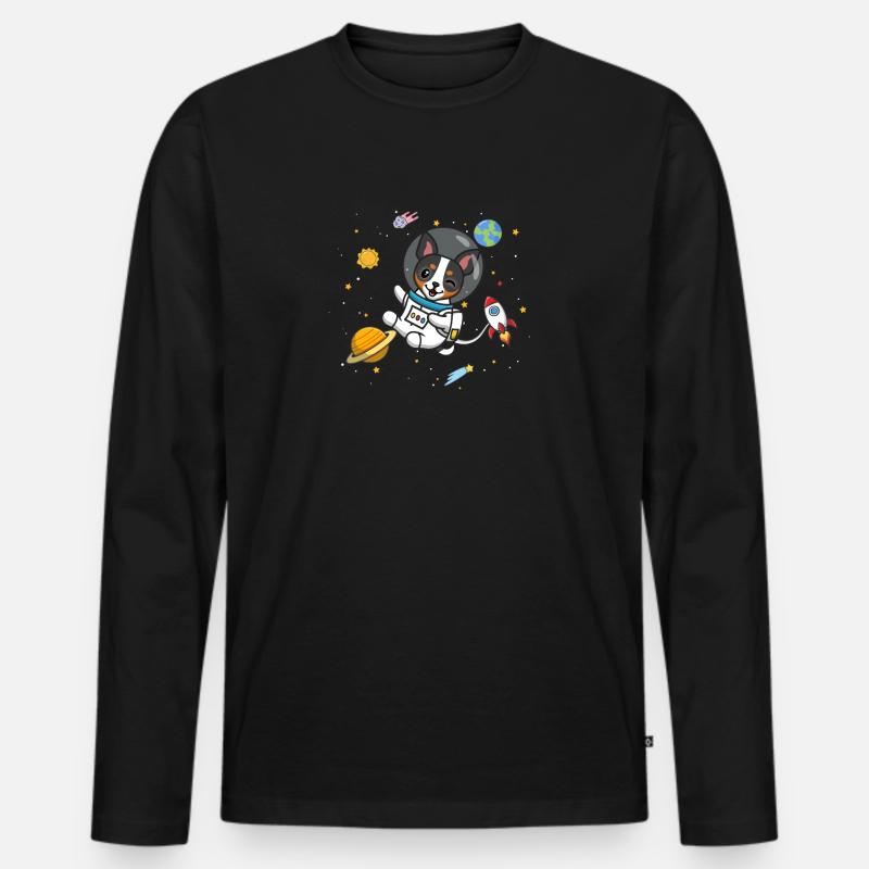 Rattenterrier - Männer Premium Bio Langarmshirt - Schwarz