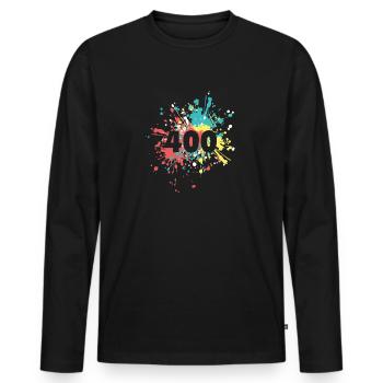 Status Mood Restful 400 Bad Request Color Splash - Men's Premium Organic Long Sleeve Shirt - black - Front - Nico (187cm)