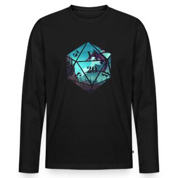 RPG rpg roleplaying role-player tabletop dragon - Men's Premium Organic Long Sleeve Shirt - black - Front - Nico (187cm)