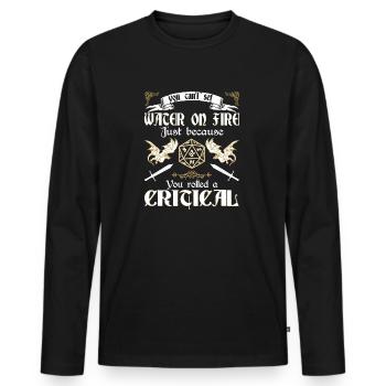 RPG-RPG-Tabletop-Rollenspiele Gamer-Rollenspiel - Männer Premium Bio Langarmshirt - Schwarz - Vorne - Nico (187cm)